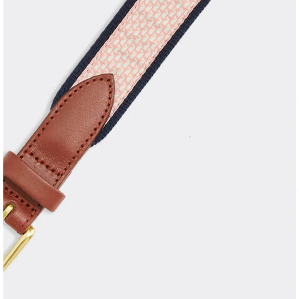 NWT Vineyard Vines boys micro whale classic canvas club belt, 35” or XL
